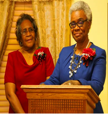 L to R Mrs. Joyce Scott, presenter and Dr. Regina Knight-Mason, Adminstrator of the Year.